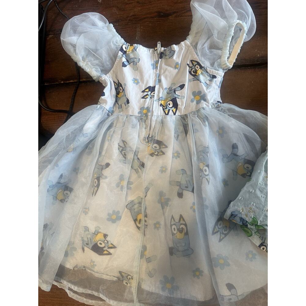 Bluey toddler sz 2T Dress LOT of 3 Gauzey, Flutter Sleeve, Princess dress twirl - Picture 5 of 11